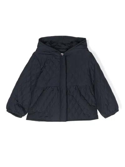 Il Gufo Babies' Quilted Flared Jacket In Blue