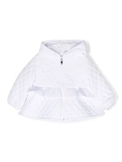 Il Gufo Babies' Quilted Hooded Jacket In White