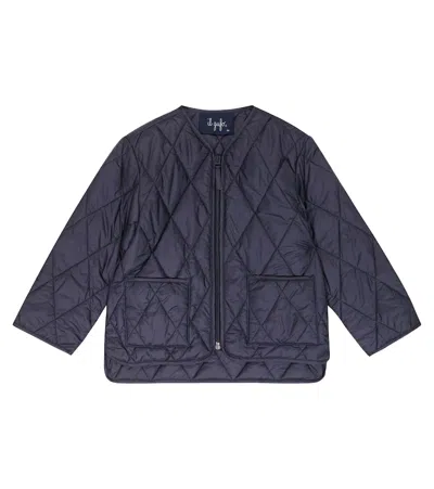 Il Gufo Kids' Quilted Padded Jacket In Blue