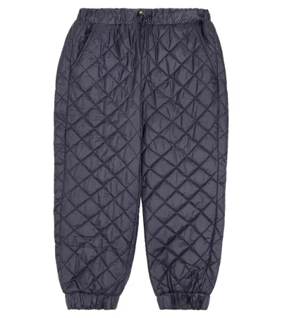 Il Gufo Kids' Quilted Sweatpants In Blue