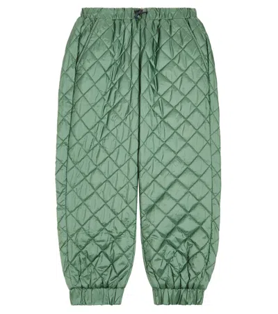 Il Gufo Kids' Quilted Sweatpants In Green
