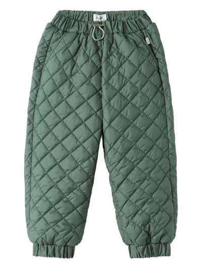 Il Gufo Kids' Quilted Trousers In Green