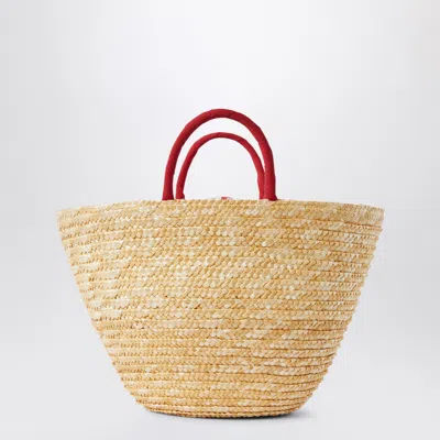 Il Gufo Raffia Bag With Liberty Fabric Insert