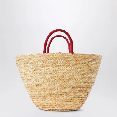 IL GUFO RAFFIA BAG WITH LIBERTY FABRIC INSERT