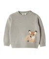 Il Gufo Babies Logo Intarsia Wool Sweater In Nude