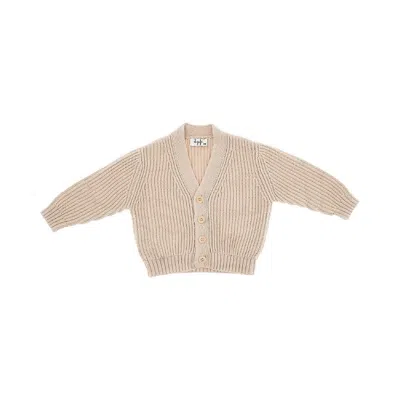 Il Gufo Rganic Cotton Cardigan Kids In Beige