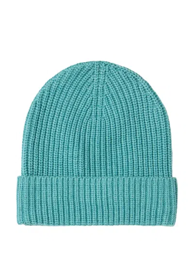 Il Gufo Kids' Ribbed Beanie In Blue