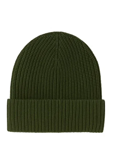 Il Gufo Kids' Ribbed Beanie In Green