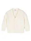 Il Gufo Ribbed Cardigan In White