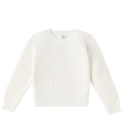 Il Gufo Kids' Ribbed-knit Cotton Sweater In White