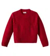 Il Gufo Ribbed-knit Virgin Wool Sweater In Burgundy