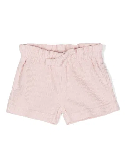 Il Gufo Babies' Ribbed Shorts In Pink
