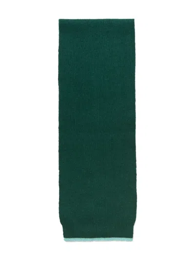 Il Gufo Kids' Ribbed-trim Scarf In Green