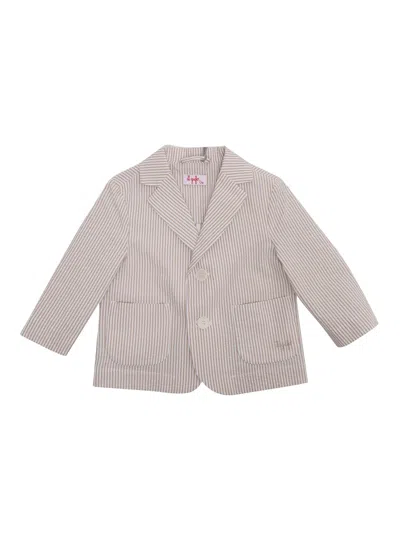 Il Gufo Kids' Rope Colored Blazer In Beige