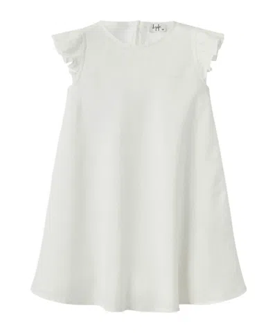 Il Gufo Kids' Round Neck Dress In White