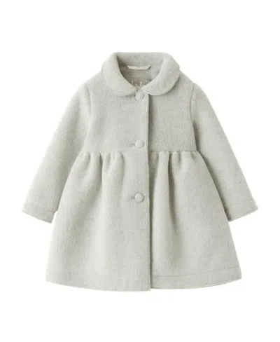Il Gufo Rounded-collar Fleece Coat In White