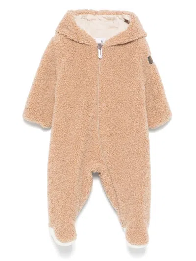 Il Gufo Babies' Rubbit-ears Jumpsuit In Brown