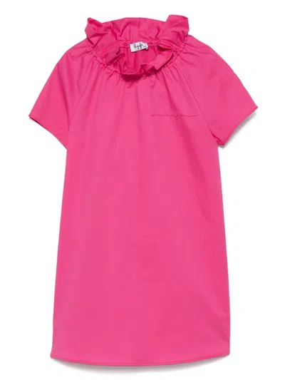 Il Gufo Kids' Ruffle-collar Dress In 353 Pink