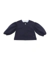 Il Gufo Ruffle-detail Jersey Jacket In Black