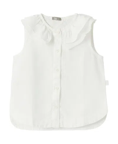 Il Gufo Ruffle-detail Sleeveless Shirt In White