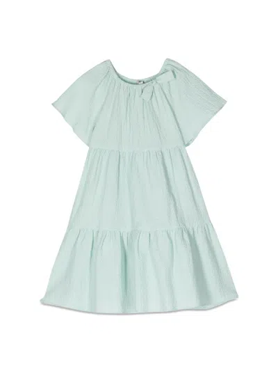 Il Gufo Ruffle Dress For Girls In Green