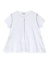 Il Gufo Ruffle Hem T-shirt In White