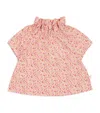 Il Gufo Ruffle-neck Blouse In Orange