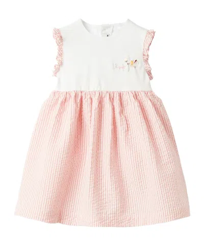 Il Gufo Babies'  Ruffle Sleeve Dress In Pink
