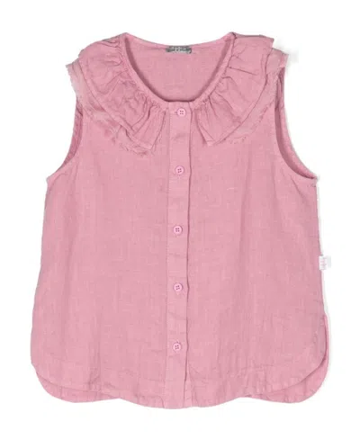 Il Gufo Ruffle-trim Sleeveless Blouse In Pink