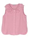 Il Gufo Ruffle-trim Sleeveless Blouse In Rosa