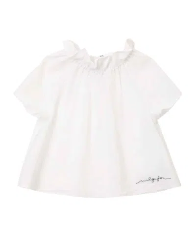 Il Gufo Ruffled Blouse In White