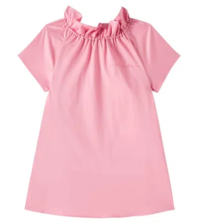 Il Gufo Kids' Ruffled Cotton-blend Dress In Pink
