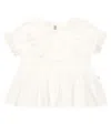 Il Gufo Ruffled Cotton-blend Poplin Blouse In White