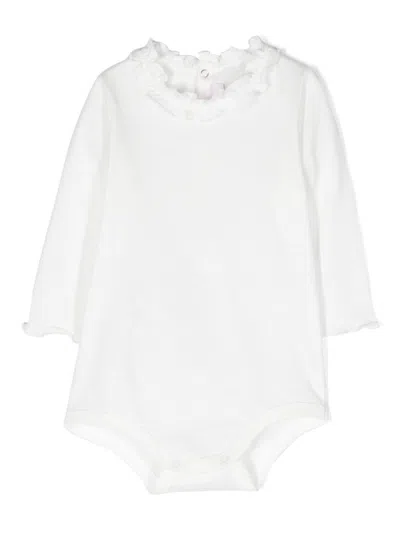 Il Gufo Babies' Ruffled Cotton Body In White