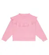 Il Gufo Ruffled Cotton Sweatshirt In Rose