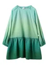Il Gufo Ruffled Dress In Green