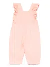 Il Gufo Ruffled Dungarees In Orange