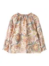 Il Gufo Ruffled Floral-print Blouse In Multi