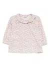 Il Gufo Ruffled Floral-print Blouse In Pink