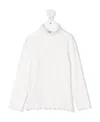 Il Gufo Fluted-hem Long-sleeve Top In White