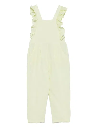 Il Gufo Kids' Ruffled Overalls In Green