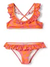 Il Gufo Ruffled-trim Bikini In Orange