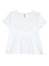 Il Gufo Ruffled T-shirt In White