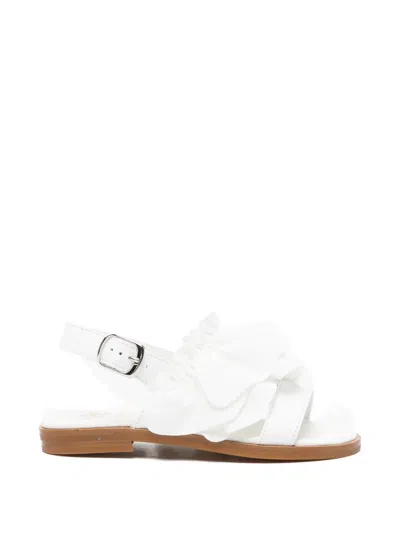 Il Gufo Kids' Ruffled-detail Sandals In White