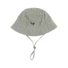 Il Gufo Seersucker Hat With Striped Motif Kids In Green