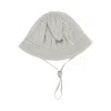 Il Gufo Seersucker Hat With Striped Motif Kids In Grey