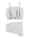 Il Gufo Seersucker Set In Beige