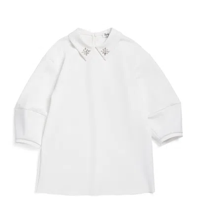 Il Gufo Kids' Sensitive Rhinestone Dress In White
