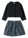 Il Gufo Sequin-embellished Shorts Set In Blue