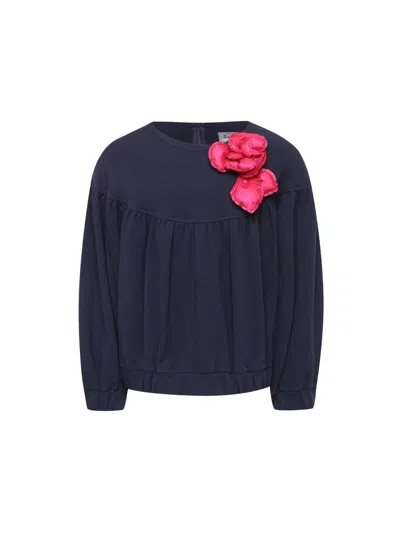 Il Gufo Mini Stylish Long Sleeve Shirt For Girls In Blue